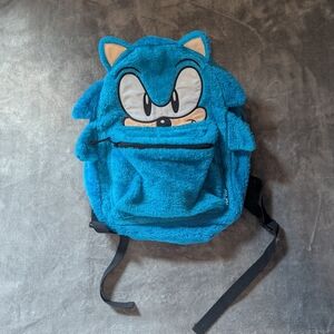 Sonic The Hedgehog Fuzzy Reversible Backpack